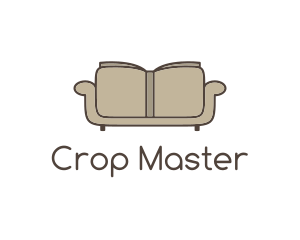 Brown Book Sofa logo design