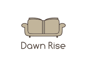 Brown Book Sofa logo design