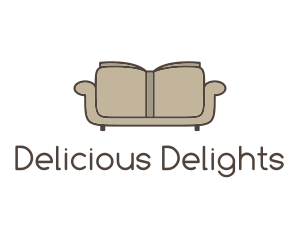 Brown Book Sofa logo design