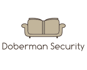 Brown Book Sofa logo design