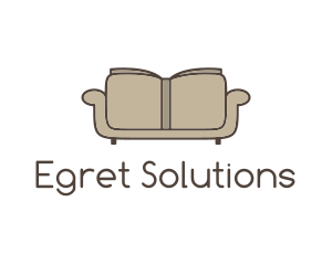 Brown Book Sofa logo design