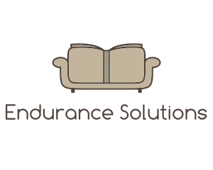 Brown Book Sofa logo design