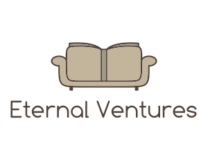 Brown Book Sofa logo design