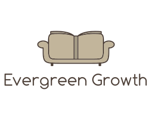 Brown Book Sofa logo design