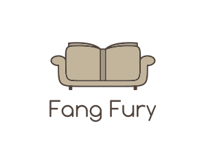 Brown Book Sofa logo design