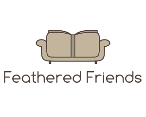 Brown Book Sofa logo design