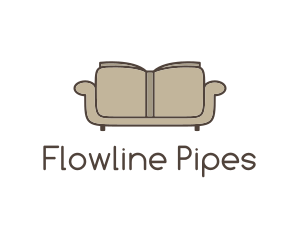 Brown Book Sofa logo design