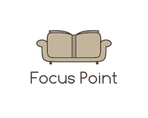 Brown Book Sofa logo design