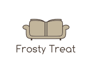 Brown Book Sofa logo design