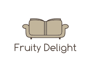 Brown Book Sofa logo design