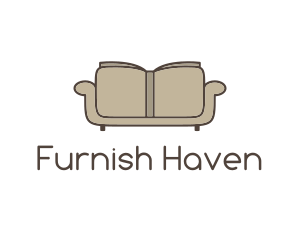 Brown Book Sofa logo design