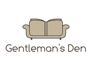 Brown Book Sofa logo design