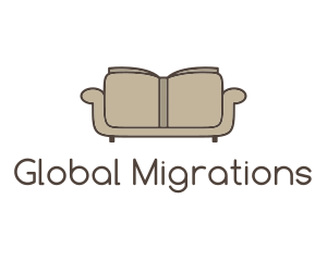 Brown Book Sofa logo design