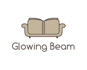 Brown Book Sofa logo design