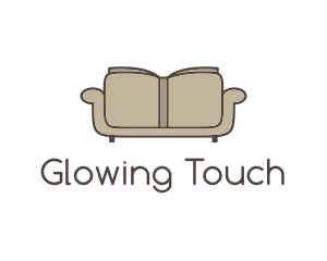 Brown Book Sofa logo design