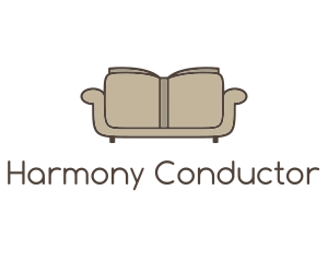 Brown Book Sofa logo design