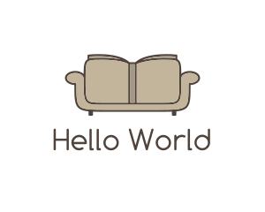 Brown Book Sofa logo design