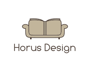 Brown Book Sofa logo design