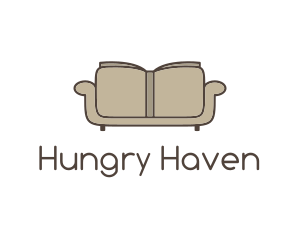 Brown Book Sofa logo design