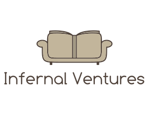 Brown Book Sofa logo design