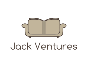 Brown Book Sofa logo design