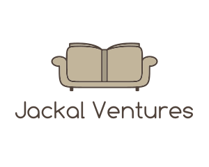 Brown Book Sofa logo design