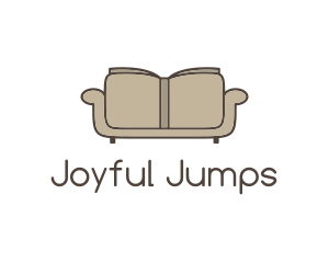 Brown Book Sofa logo design