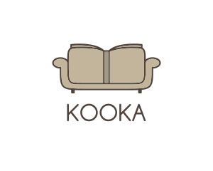 Brown Book Sofa logo design