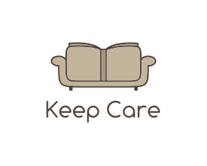 Brown Book Sofa logo design