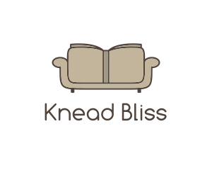 Brown Book Sofa logo design