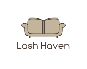 Brown Book Sofa logo design