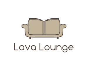 Brown Book Sofa logo design