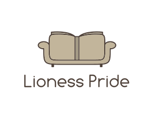 Brown Book Sofa logo design