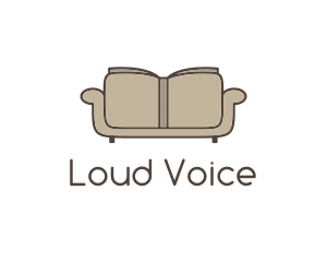 Brown Book Sofa logo design