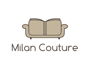 Brown Book Sofa logo design