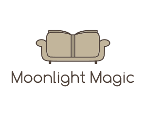 Brown Book Sofa logo design