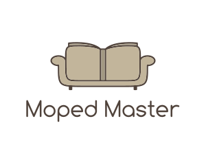 Brown Book Sofa logo design