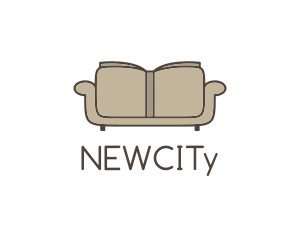 Brown Book Sofa logo design