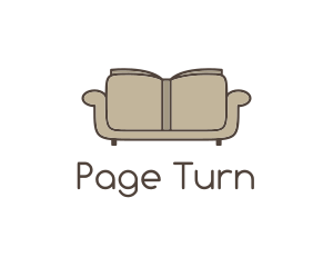 Book - Brown Book Sofa logo design