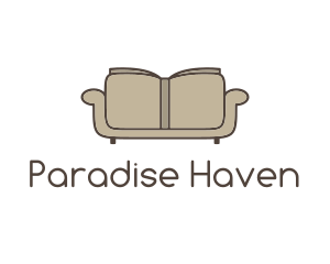 Brown Book Sofa logo design