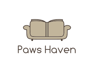 Brown Book Sofa logo design