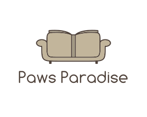 Brown Book Sofa logo design