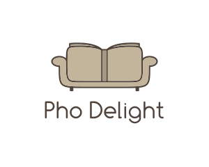 Brown Book Sofa logo design