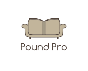 Brown Book Sofa logo design