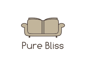 Brown Book Sofa logo design