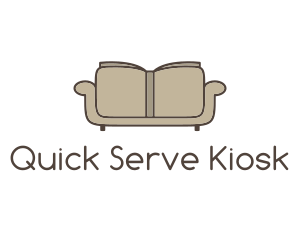 Brown Book Sofa logo design