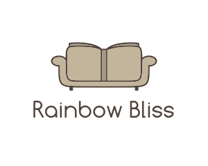 Brown Book Sofa logo design