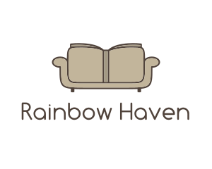 Brown Book Sofa logo design