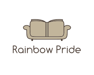 Brown Book Sofa logo design