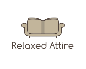 Brown Book Sofa logo design